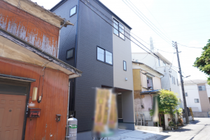 草加市柳島町、新築一戸建ての外観画像です