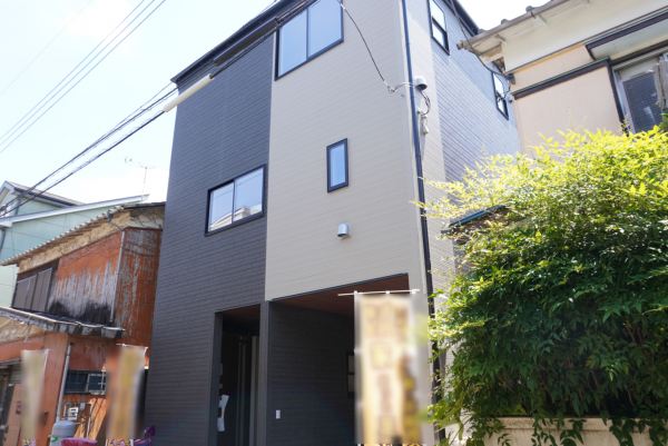 草加市柳島町、新築一戸建ての外観画像です