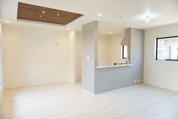 草加市柳島町、新築一戸建ての居間画像です