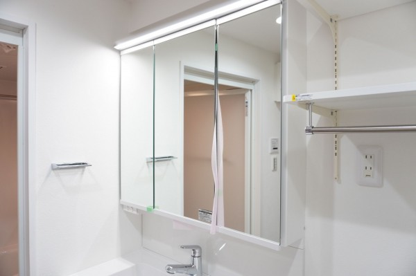 草加市栄町、マンションの洗面画像です