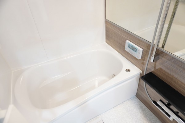 草加市栄町、マンションの風呂画像です