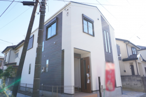 草加市金明町、新築一戸建ての外観画像です