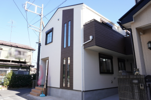 草加市金明町、新築一戸建ての外観画像です