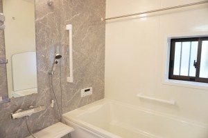 草加市金明町、新築一戸建ての風呂画像です