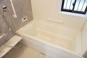 草加市金明町、新築一戸建ての風呂画像です