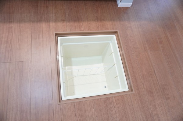 草加市金明町、新築一戸建てのキッチン画像です