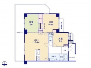 草加市瀬崎、マンションの間取り画像です