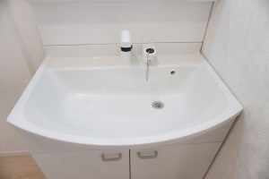 草加市長栄、新築一戸建ての洗面画像です