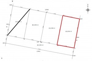 宮崎市、土地の間取り画像です