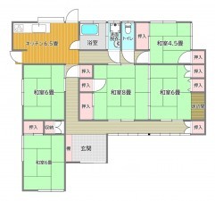 宮崎市清武町船引、中古一戸建ての間取り画像です