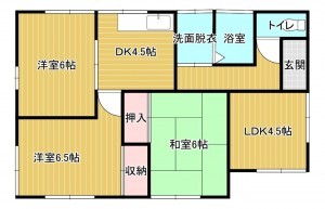 宮崎市曽師町、中古一戸建ての間取り画像です