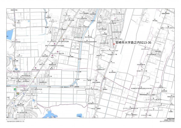 宮崎市島之内、土地の間取り画像です