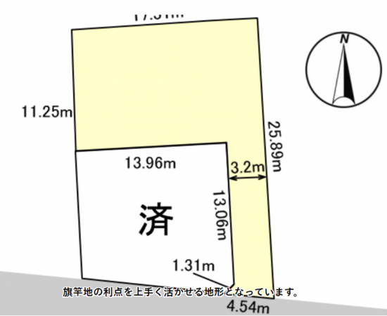 宮崎市学園木花台桜、土地の間取り画像です