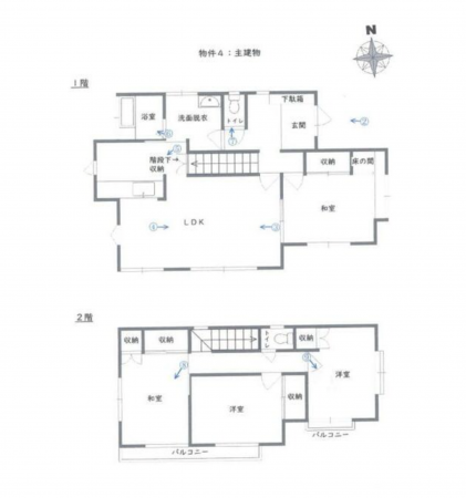 宮崎市、中古一戸建ての間取り画像です