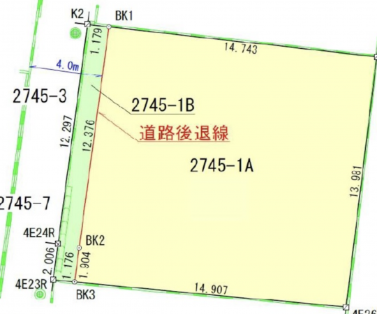 宮崎市大塚町、土地の間取り画像です