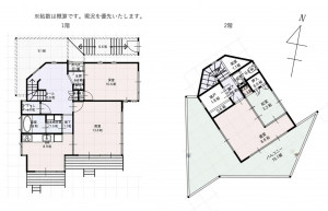 宮崎市月見ケ丘、中古一戸建ての間取り画像です