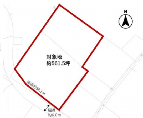 宮崎市田野町甲、土地の間取り画像です