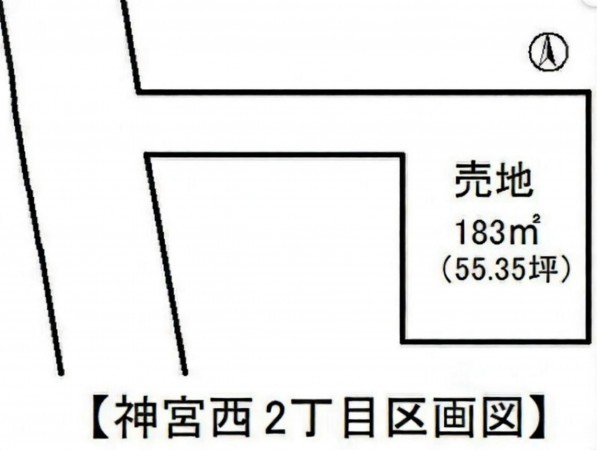 宮崎市神宮西、土地の間取り画像です