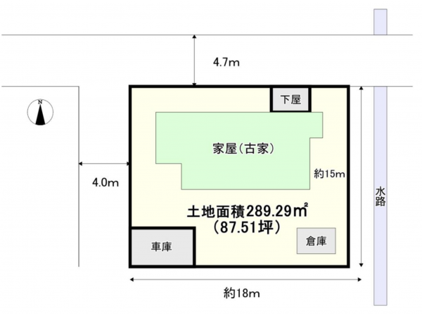 宮崎市佐土原町上田島、土地の間取り画像です
