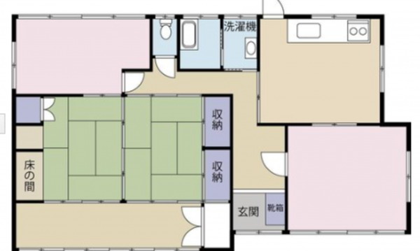 宮崎市、中古一戸建ての間取り画像です