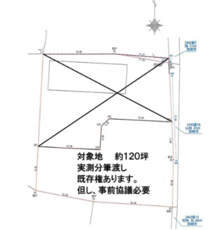 宮崎市、土地の間取り画像です