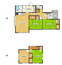 宮崎市大塚町、中古一戸建ての間取り画像です