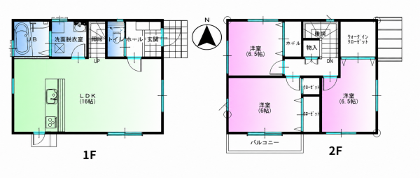 宮崎市大塚町、中古一戸建ての間取り画像です