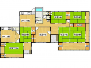 宮崎市佐土原町下那珂、中古一戸建ての間取り画像です