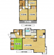 宮崎市清武町今泉、中古一戸建ての間取り画像です