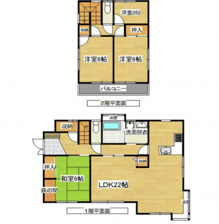 宮崎市清武町今泉、中古一戸建ての間取り画像です