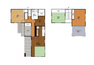 宮崎市青島西、中古一戸建ての間取り画像です