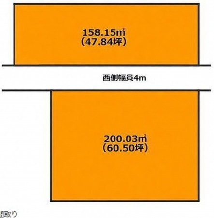 宮崎市、土地の間取り画像です