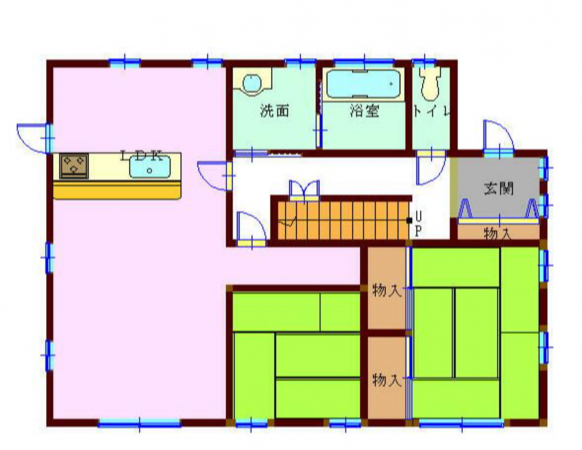 宮崎市赤江、中古一戸建ての間取り画像です