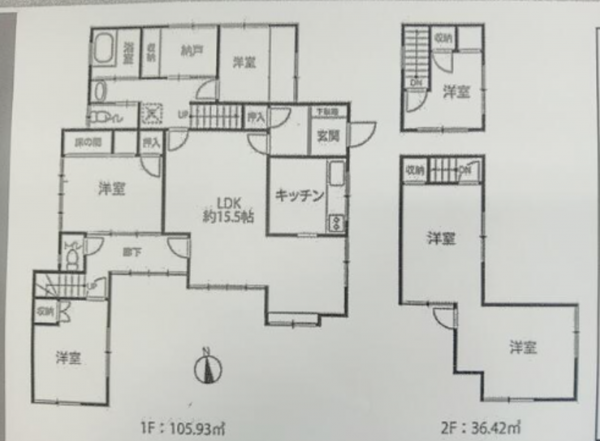 宮崎市船塚、中古一戸建ての間取り画像です