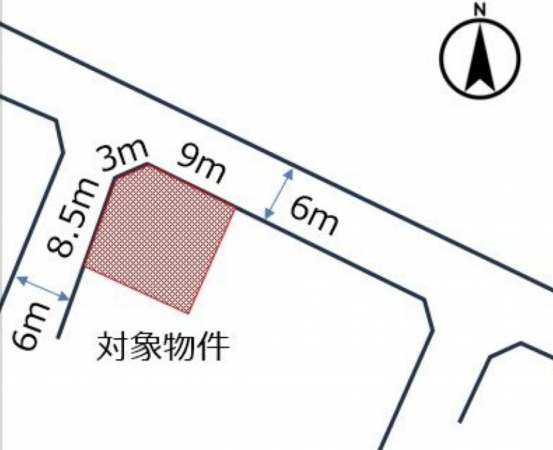 宮崎市恒久、土地の間取り画像です