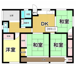 宮崎市江南、土地の間取り画像です