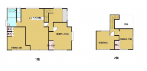 宮崎市恒久、中古一戸建ての間取り画像です