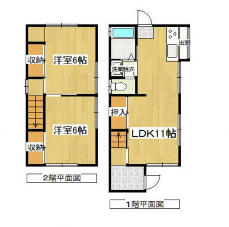 宮崎市佐土原町下田島、中古一戸建ての間取り画像です