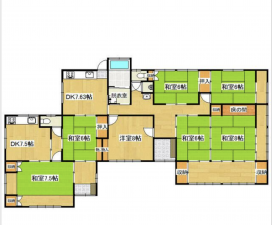 宮崎市佐土原町下那珂、中古一戸建ての間取り画像です