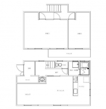 宮崎市、中古一戸建ての間取り画像です
