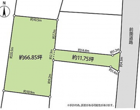 宮崎市、土地の間取り画像です