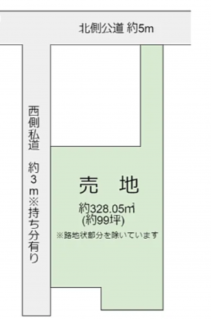 宮崎市大字恒久、土地の間取り画像です