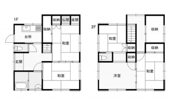 宮崎市恒久、中古一戸建ての間取り画像です