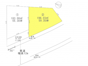 宮崎市清武町正手、土地の間取り画像です