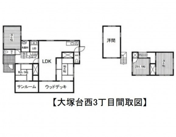 宮崎市大塚台西、中古一戸建ての間取り画像です