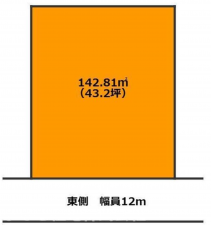 宮崎市城ケ崎、土地の間取り画像です