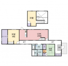 宮崎市佐土原町下田島、中古一戸建ての間取り画像です