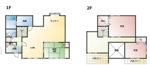 宮崎市月見ケ丘、中古一戸建ての間取り画像です