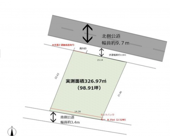 宮崎市高洲町、土地の間取り画像です