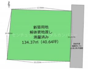 宮崎市大塚町、土地の間取り画像です